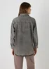 Grey Embellished Denim Shirt - Size 8 Image 2