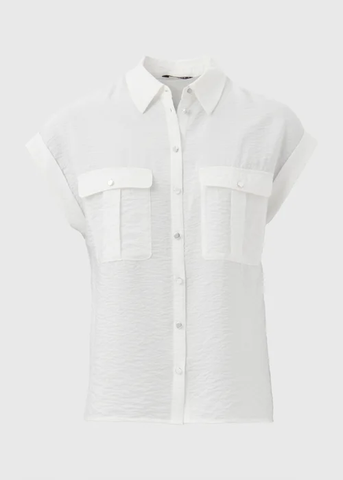 Et Vous White Double Pocket Shirt - 8 Image 5