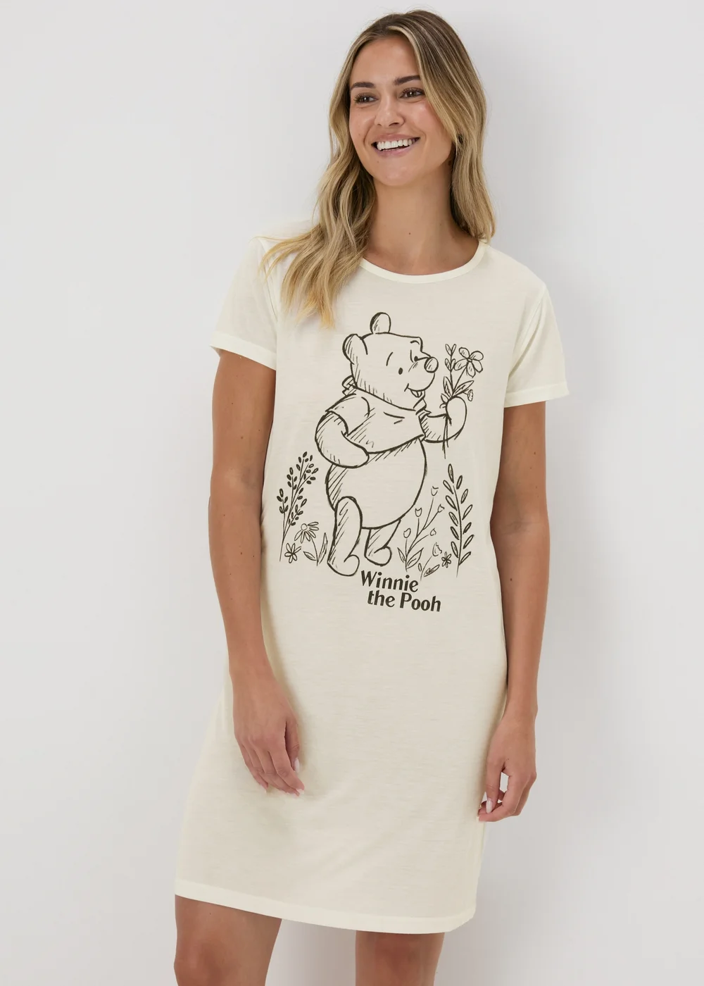 Winnie The Pooh Cream Nightie - Extra small Image 1