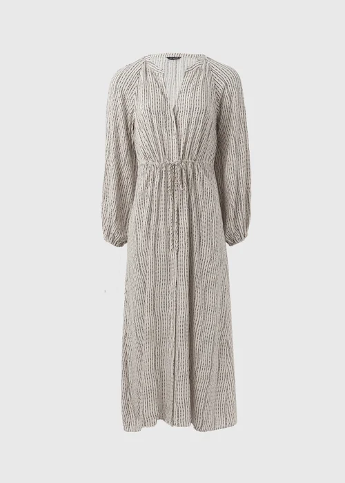 Et Vous Beige Patterened Shirt Midi Dress - 8 Image 5