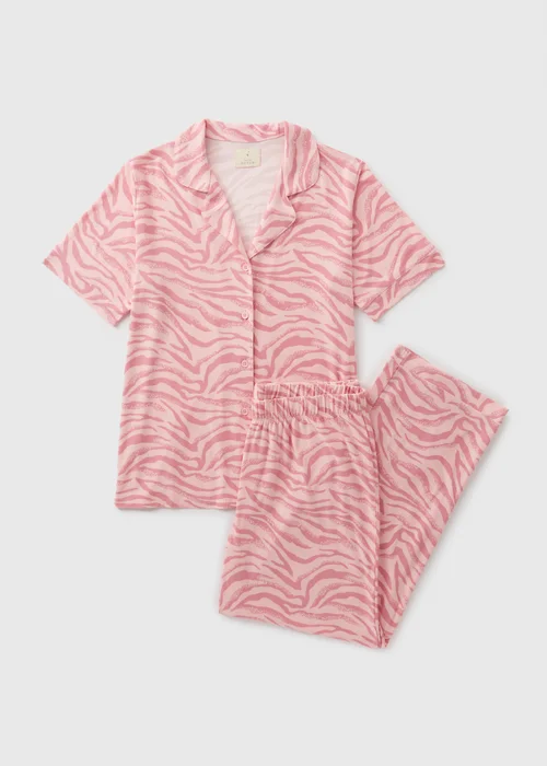 Pink Zebra Print Pyjama Set - Extra small Image 4