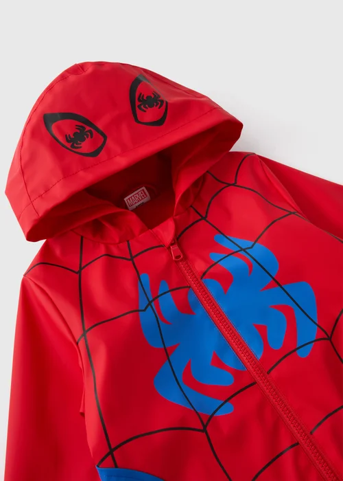 Spiderman Boys Red Mac Coat (1-7yrs) - 1-1.5 Yrs Image 2