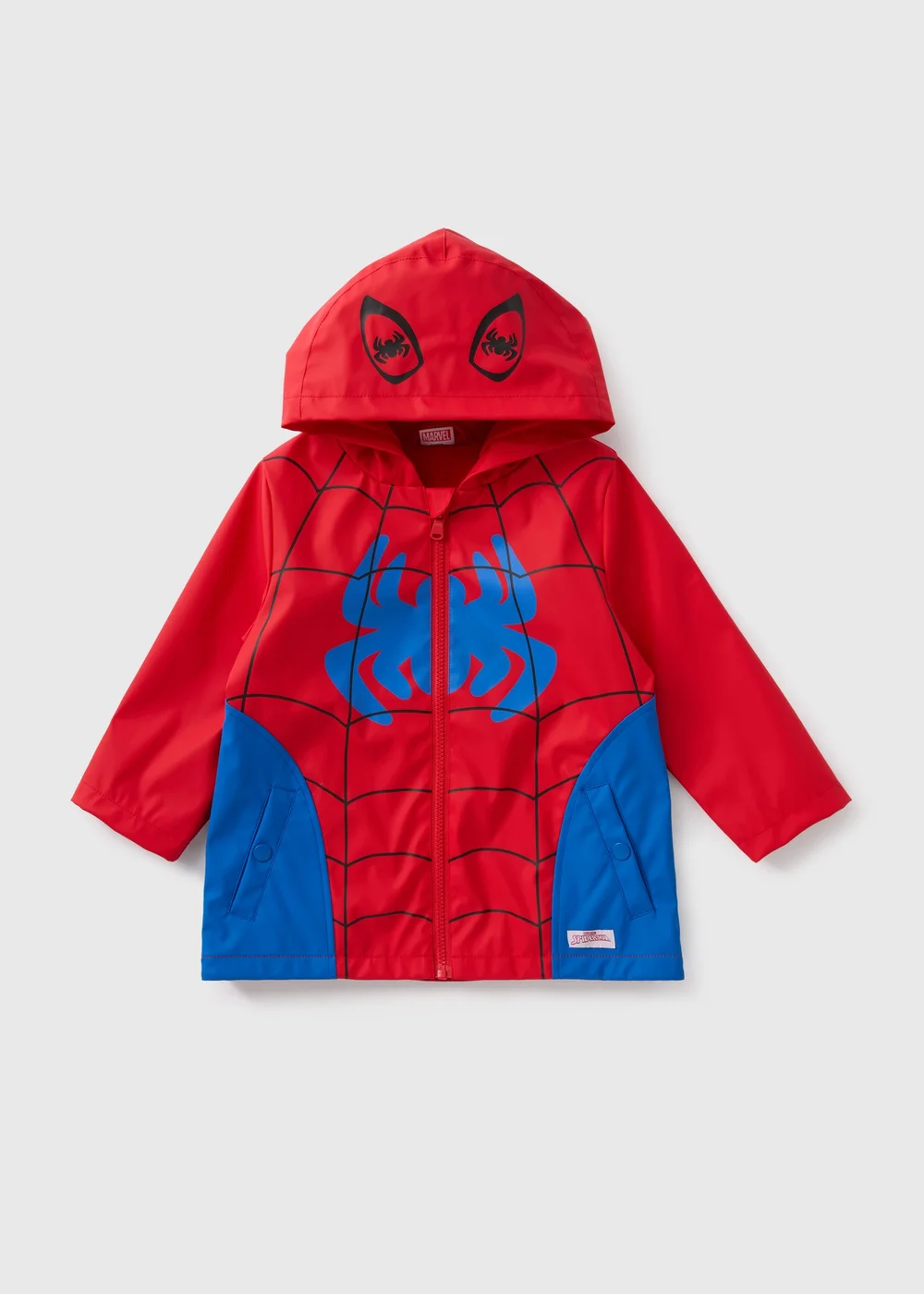 Spiderman Boys Red Mac Coat (1-7yrs) - 1-1.5 Yrs Image 1