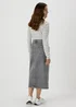 Grey Denim Midi Skirt - Size 8 Image 2