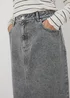 Grey Denim Midi Skirt - Size 8 Image 3