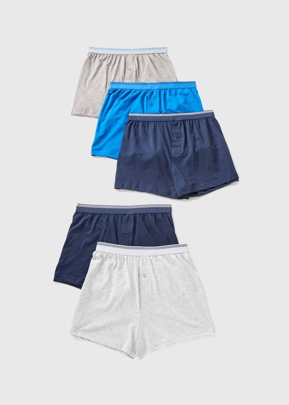 5 Pack Navy Loose Fit Boxers - S Image 1