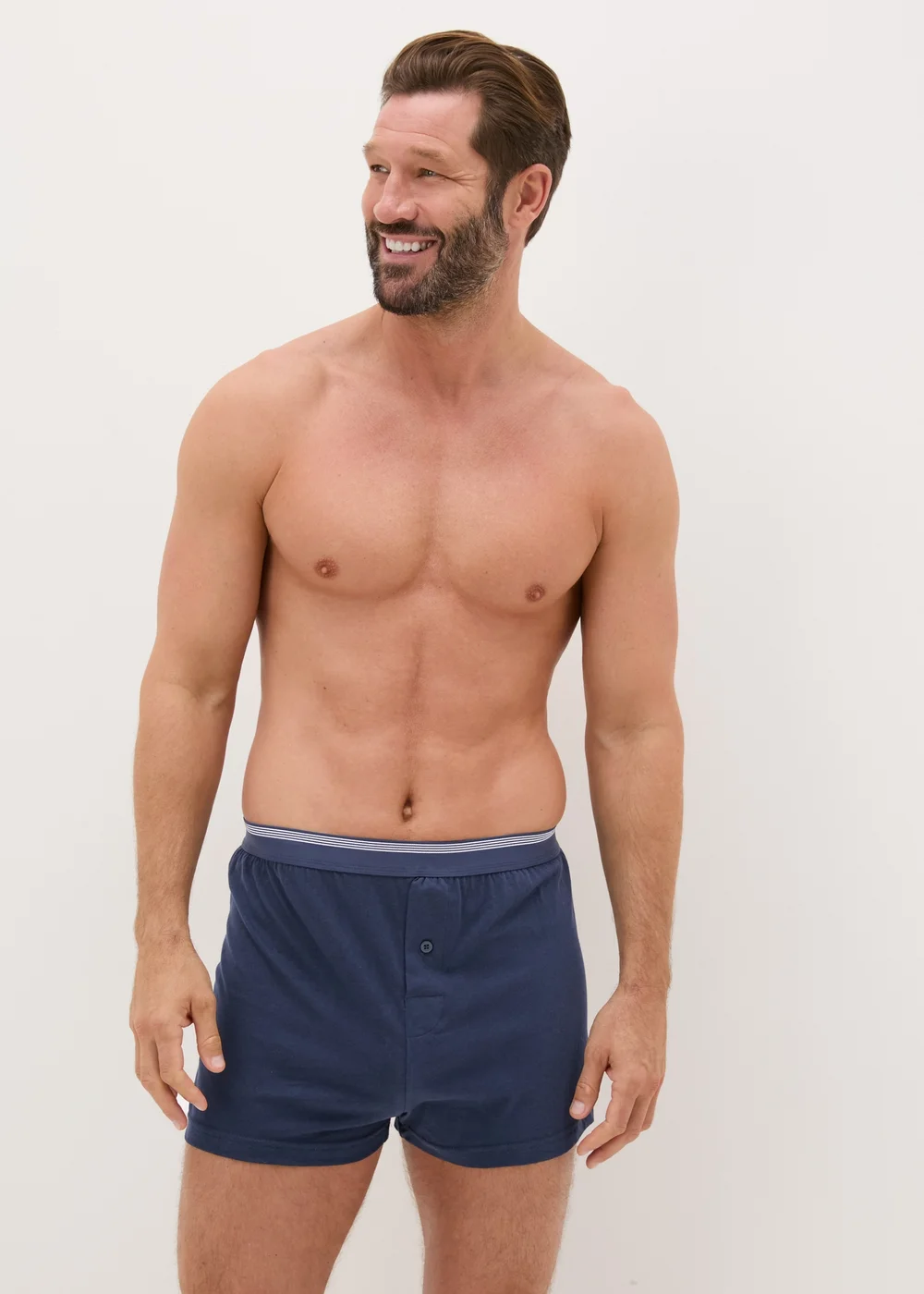 5 Pack Navy Loose Fit Boxers - S Image 2