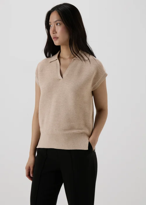 Et Vous Stone V-Neck Collar T-Shirt - Size 8 Image 3
