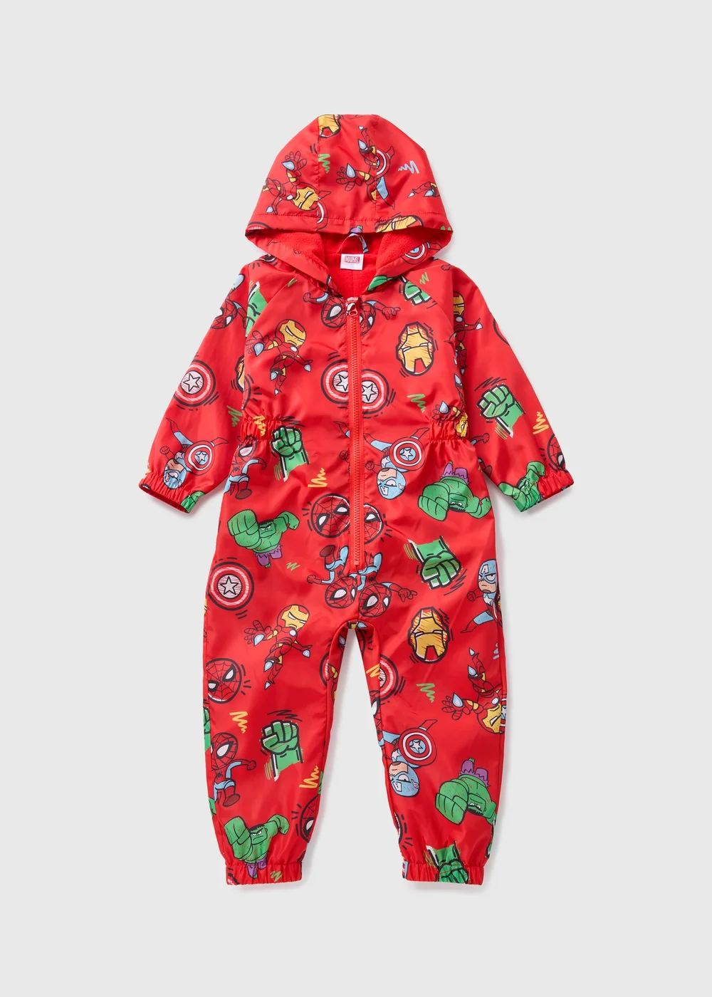 Marvel Kids Showerproof Red Avengers Puddle Suit (1-7yrs) - 1-1.5 Yrs Image 1