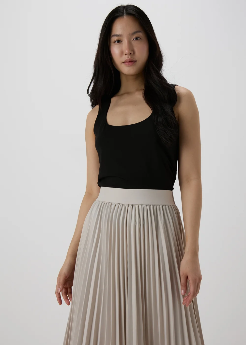 Black Double Layer Vest Top - 8 Image 1