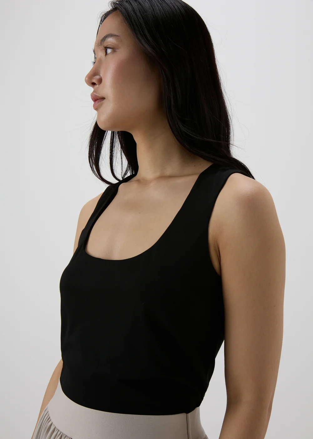 Black Double Layer Vest Top - 8 Image 3