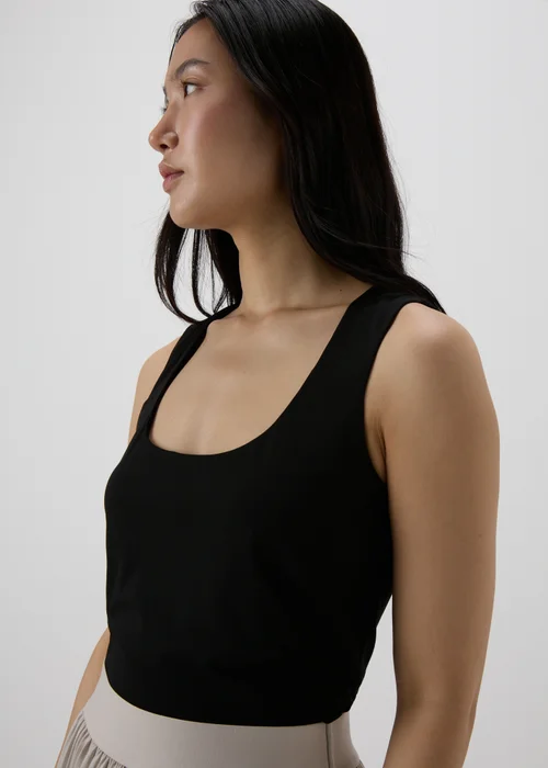 Black Double Layer Vest Top - 8 Image 3
