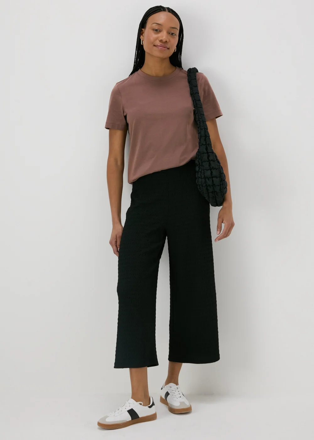 Beige Plain Short Sleeve T-Shirt - 8 Image 4