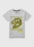Boys Grey T-Rex T-Shirt (7-15yrs) - 7 Yrs Image 1