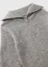 Girls Grey Knitted Zip Dress (7-15yrs) - Age 7 Years Image 2