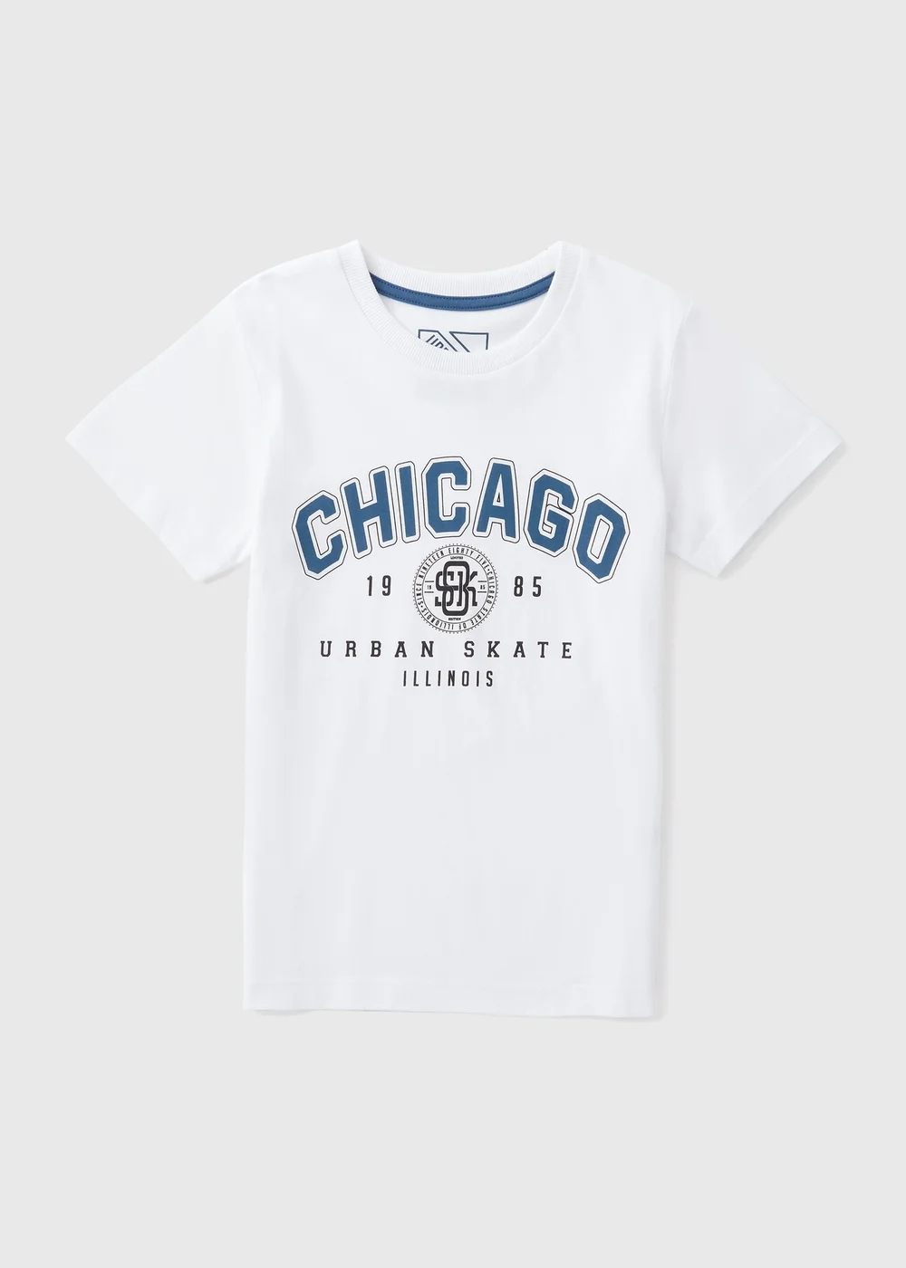 Boys White Chicago Varsity T-Shirt (7-15yrs) - 7 Yrs Image 1