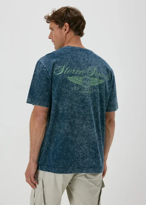 Blue Acid Wash T-Shirt - S Image 2