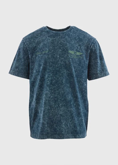 Blue Acid Wash T-Shirt - S Image 5