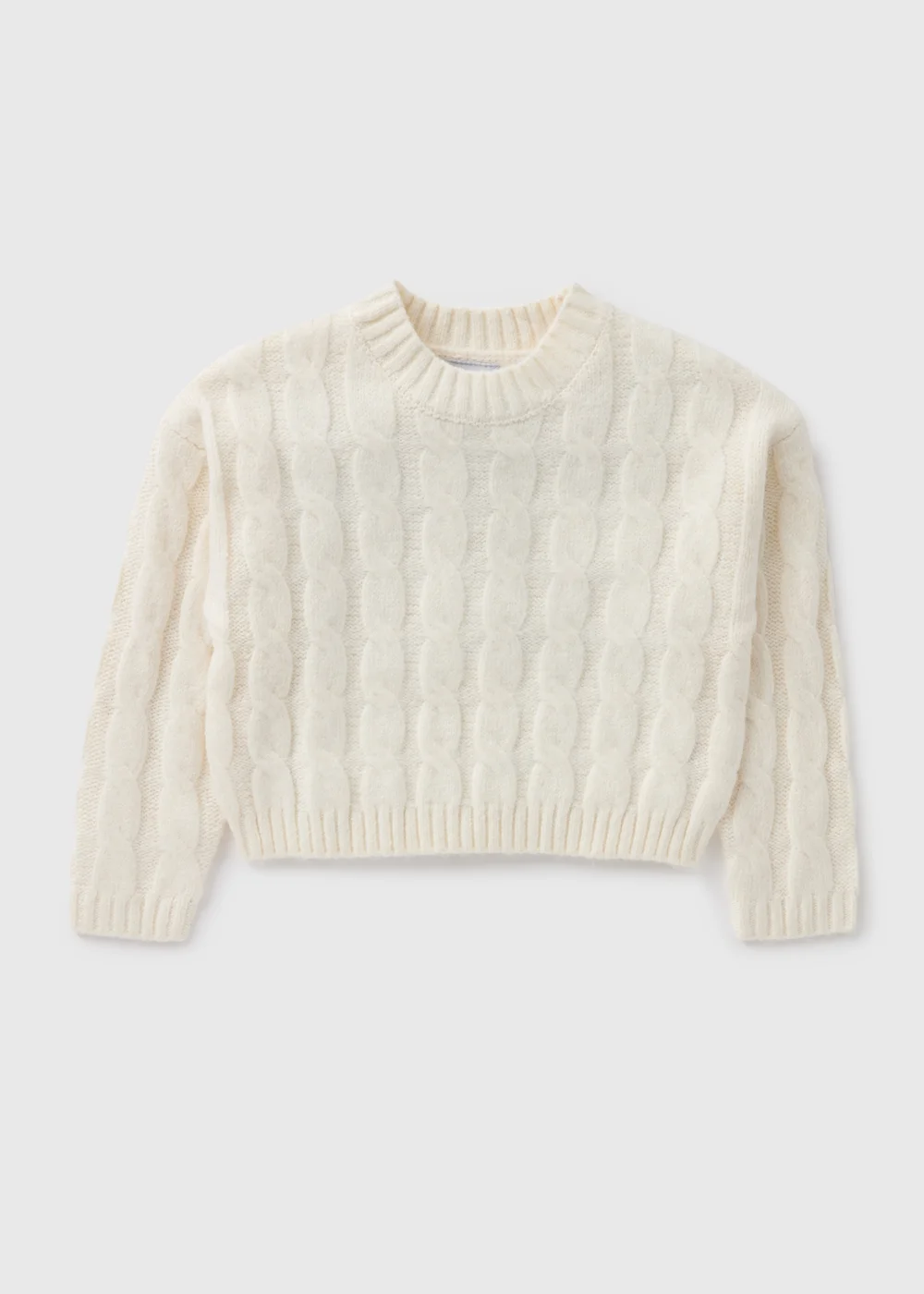 Girls Cream Cable Knit Jumper (7-15yrs) - 7 Yrs Image 1