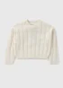 Girls Cream Cable Knit Jumper (7-15yrs) - 7 Yrs Image 1