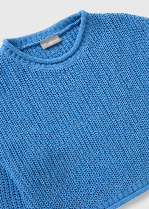 Girls Blue Knit Crop Jumper (7-15yrs) - Age 7 Years Image 2