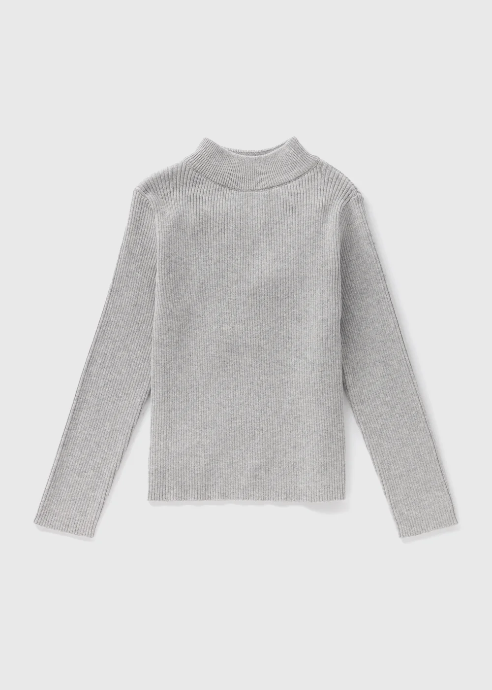 Girls Grey Roll Neck Jumper (7-15yrs) - 7 Yrs Image 1