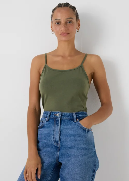 Green Basic Cami Top - 8 Image 1