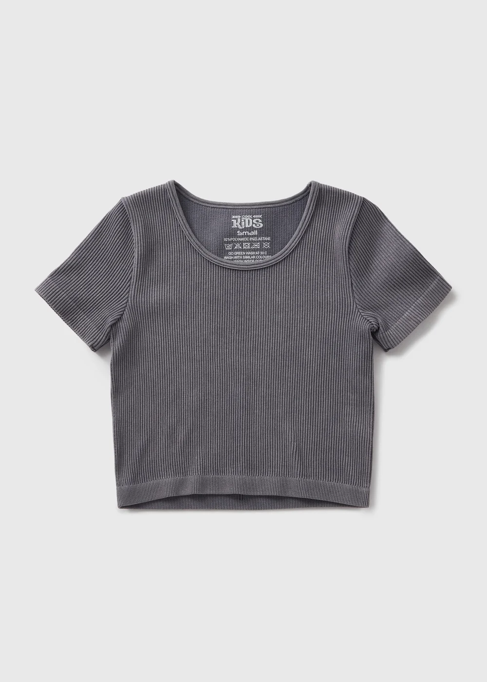 Girls Grey Seamless Top (7-15yrs) - S Image 1