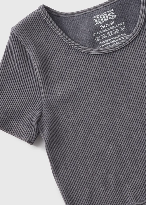 Girls Grey Seamless Top (7-15yrs) - S Image 2
