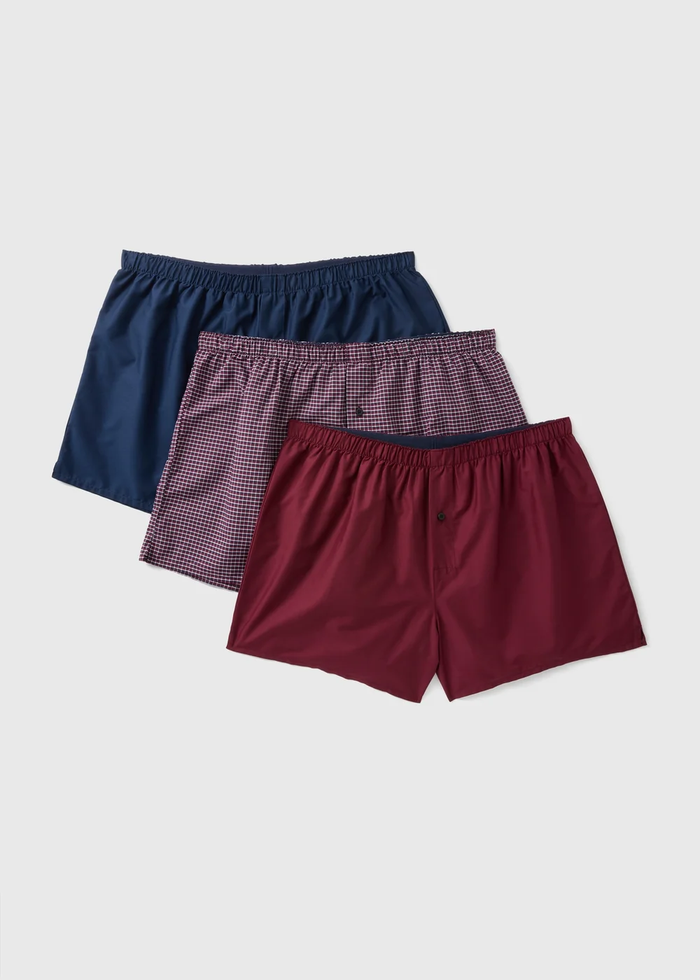 3 Pack Multicolour Woven Boxers - S Image 1