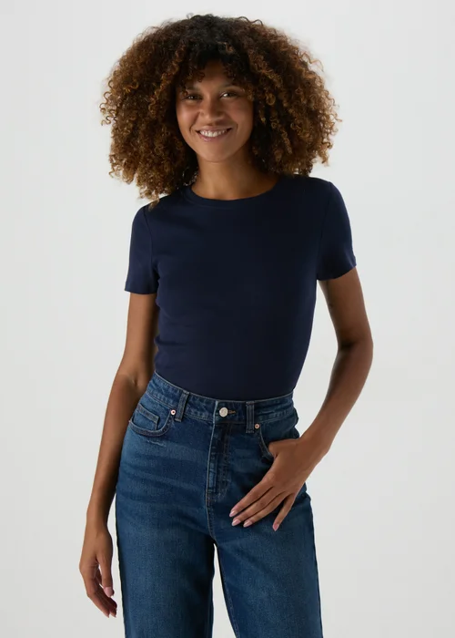 Navy Fitted T-Shirt - 8 Image 1