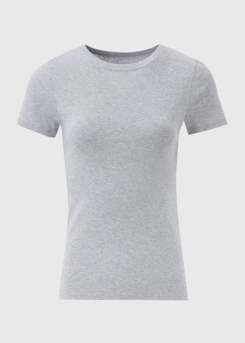 Grey Fitted Short Sleeve T-Shirt - 8 Image 4