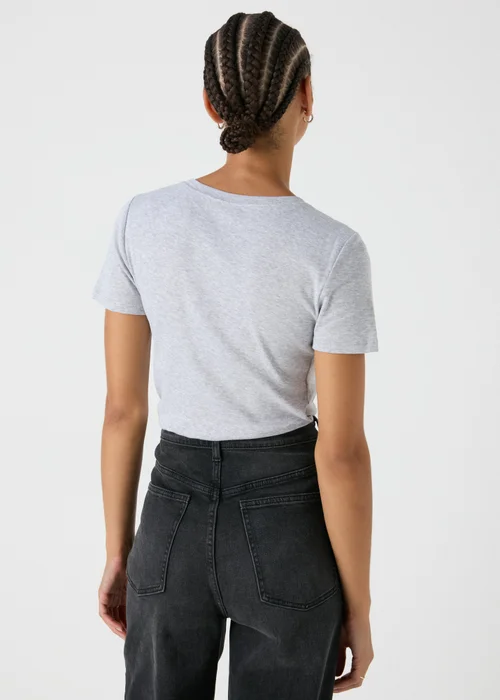 Grey Fitted Short Sleeve T-Shirt - 8 Image 2