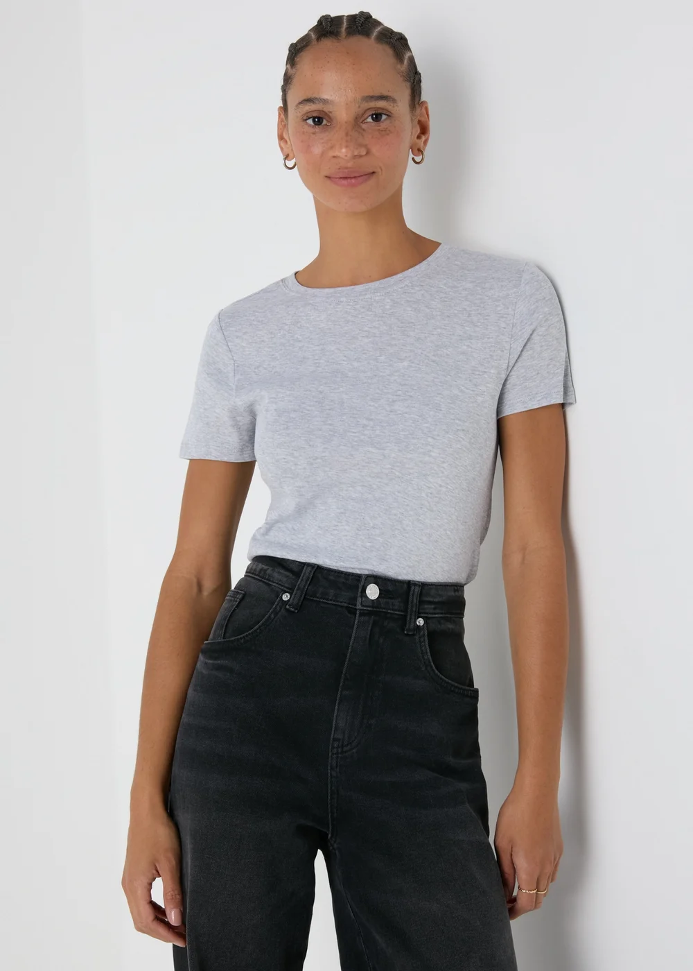 Grey Fitted Short Sleeve T-Shirt - 8 Image 1