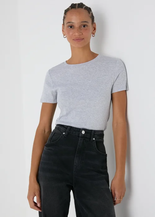 Grey Fitted Short Sleeve T-Shirt - 8 Image 1