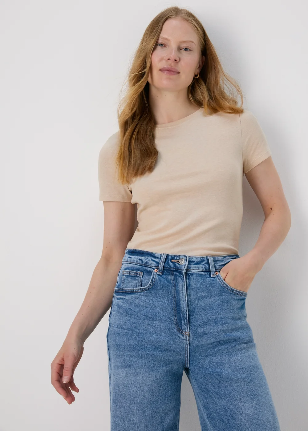 Beige Fitted T-Shirt - 28 Image 1