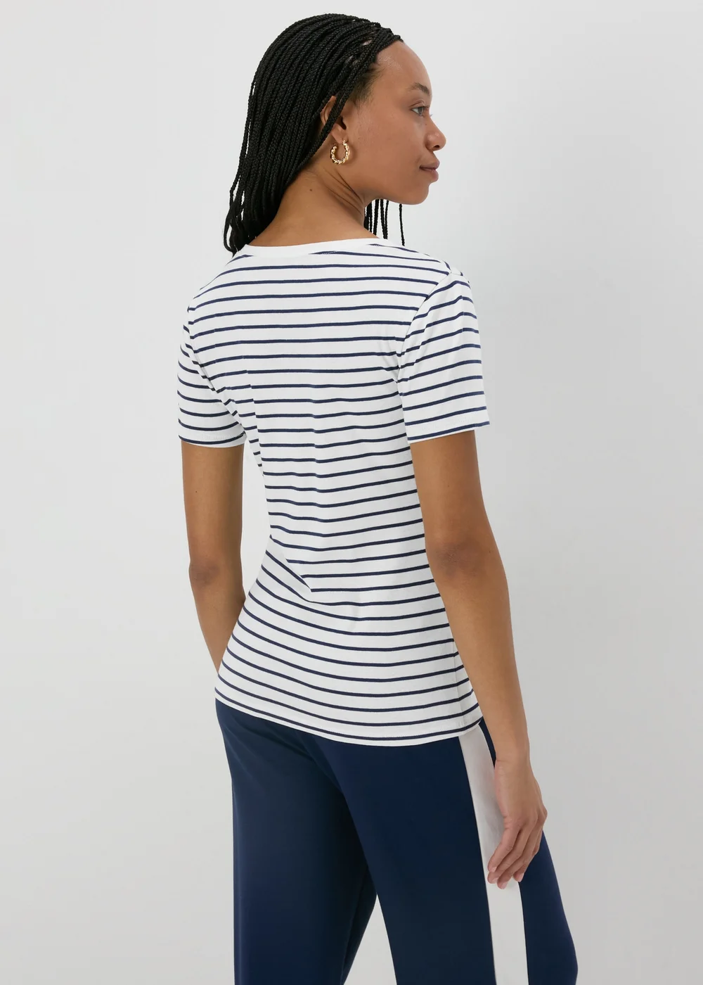 White Stripe Fitted T-Shirt - 8 Image 2