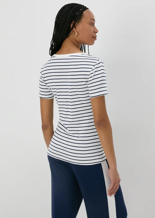 White Stripe Fitted T-Shirt - 8 Image 2