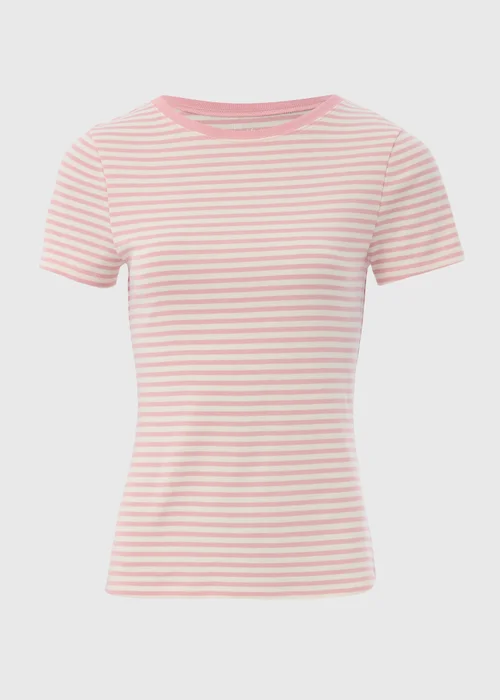Pink Stripe Fitted T-Shirt - Size 8 Image 5