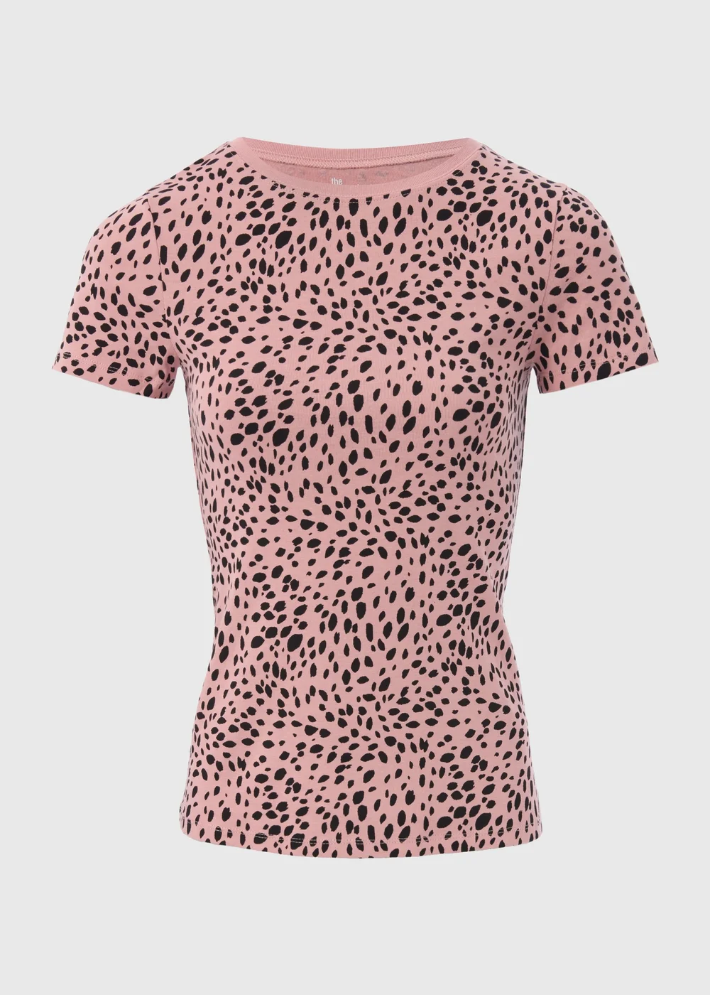 Pink Spot Print Fitted T-Shirt - 8 Image 5