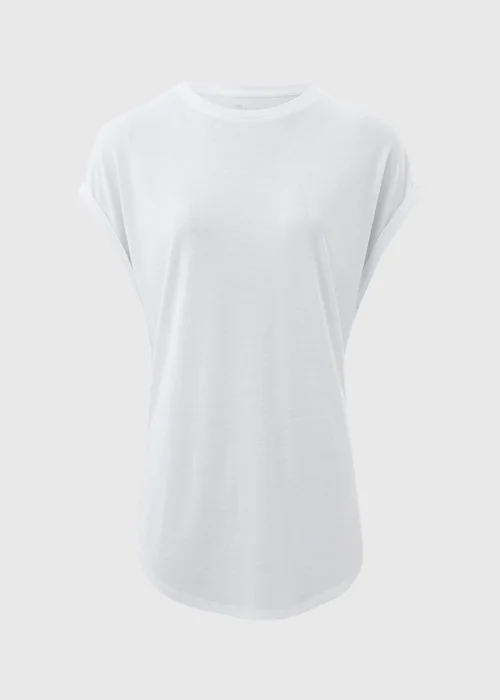 White Longline T-Shirt - S Image 5