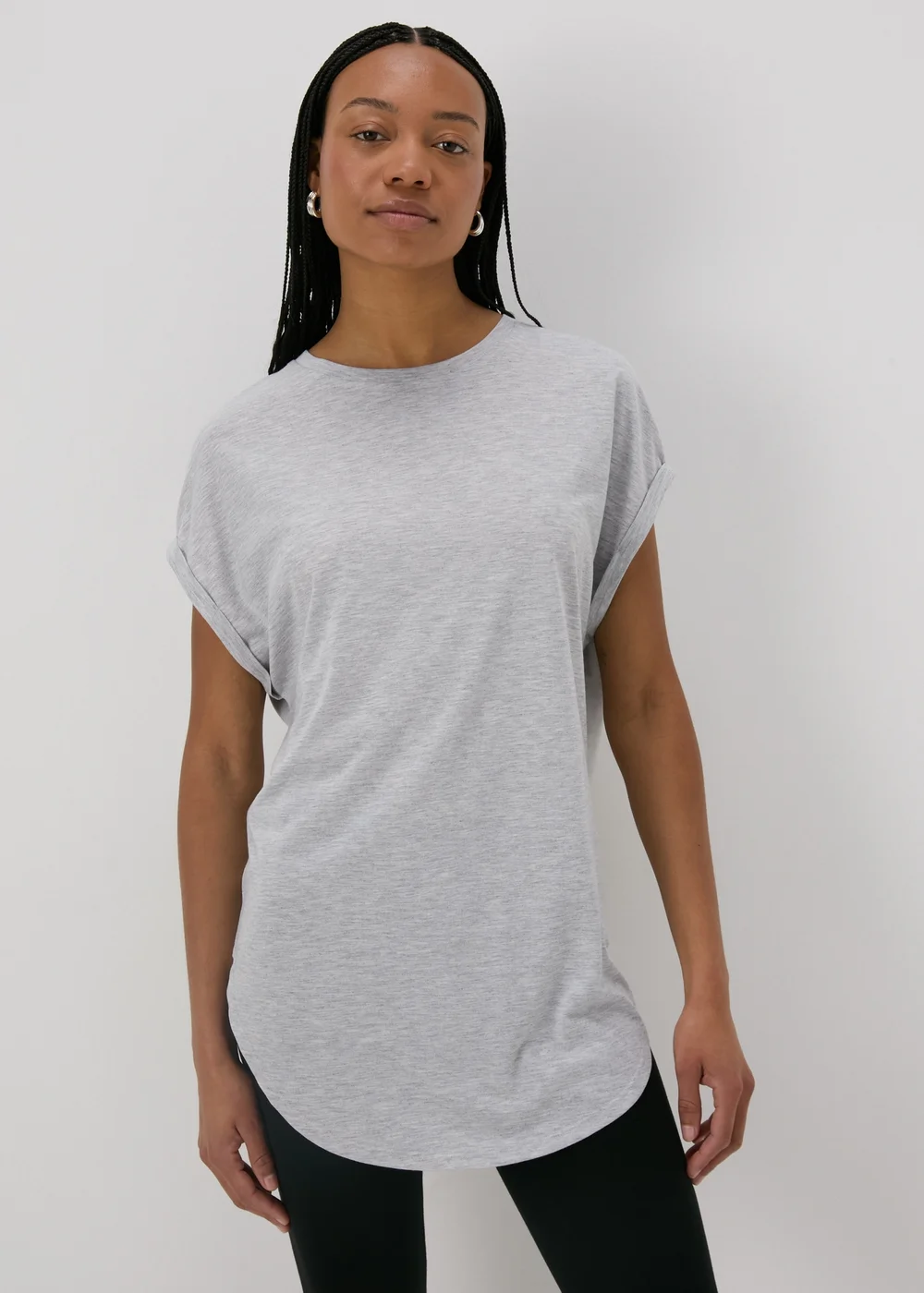 Grey Longline T-Shirt - S Image 1