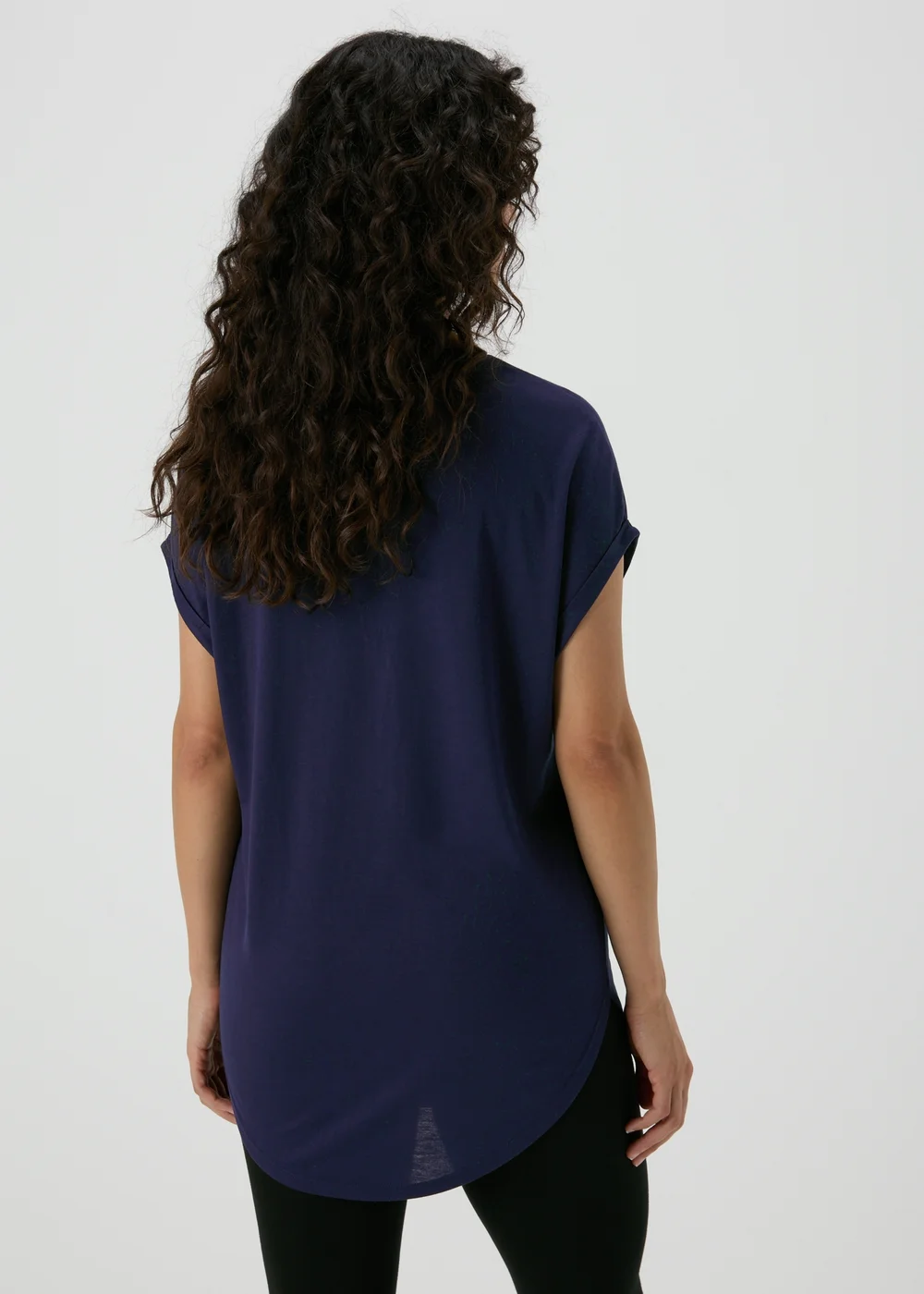 Navy Star Graphic Longline T-Shirt - S Image 2