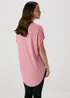 Pink Love Graphic Longline T-Shirt - Small Image 2
