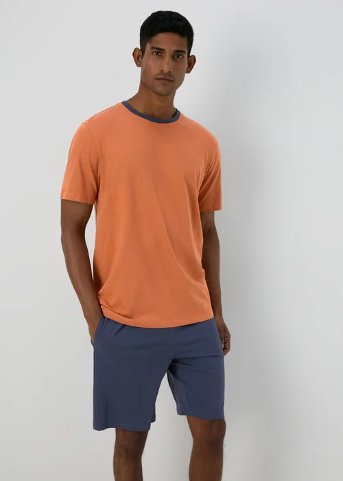 Orange Top & Shorts Pyjama Set - Extra small Image 1