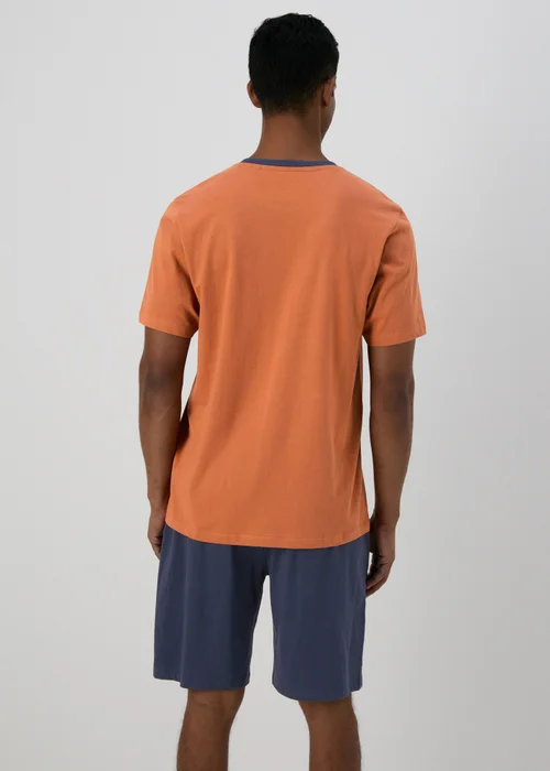 Orange Top & Shorts Pyjama Set - Extra small Image 2