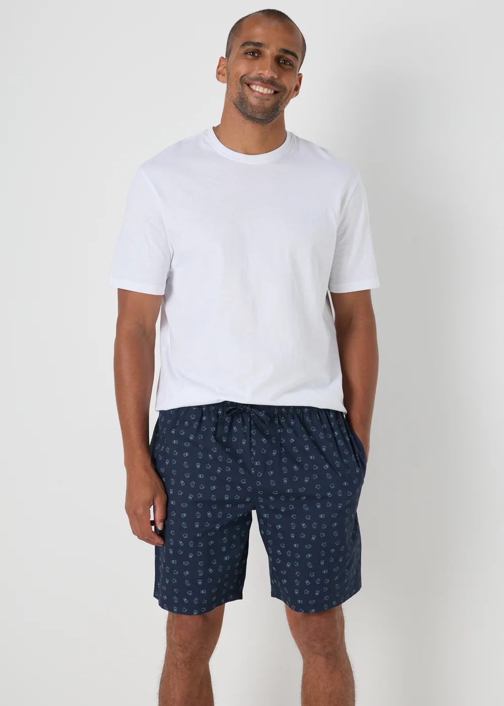 2 Pack Multicolour Patterned Pyjama Shorts - Small Image 1