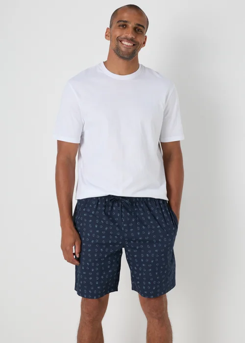 2 Pack Multicolour Patterned Pyjama Shorts - Small Image 1
