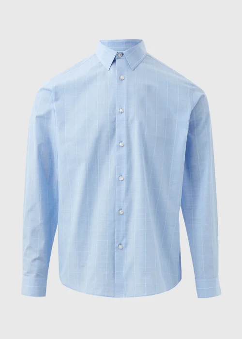 Taylor & Wright Blue Check Regular Fit Shirt - S Image 5