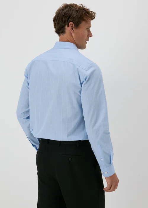 Taylor & Wright Blue Check Regular Fit Shirt - S Image 2